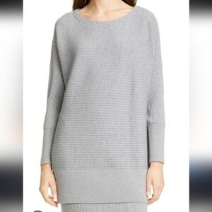 Eileen Fisher Women's Tunic Ribbed Gray Sweater Dress
